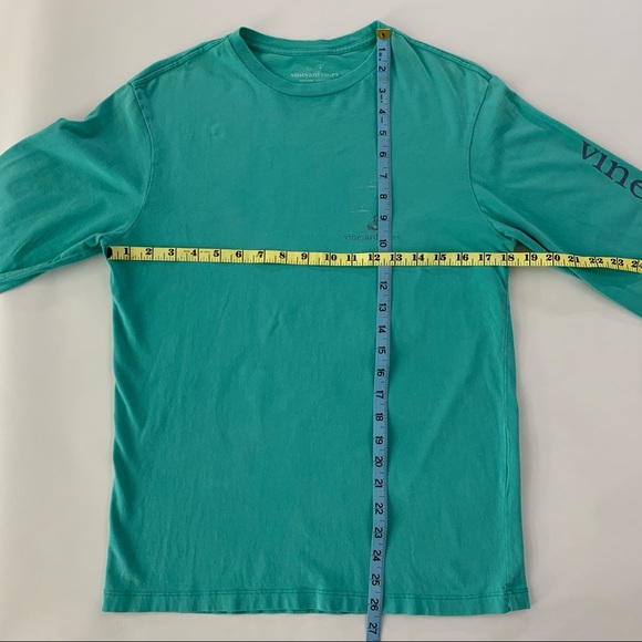 Vineyard Vines Long Sleeve Tee teal w/ Nautical Sailing motif - Picture 6 of 7